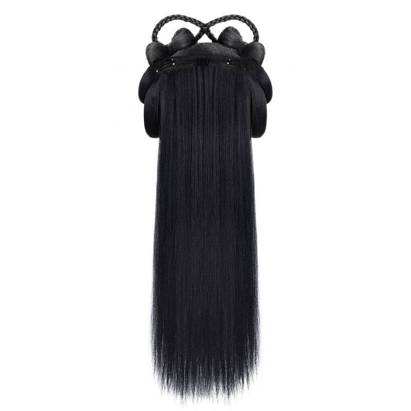 Costume antique Perruque femelle style ancien Han vêtements chinois lazy entière couverture tête