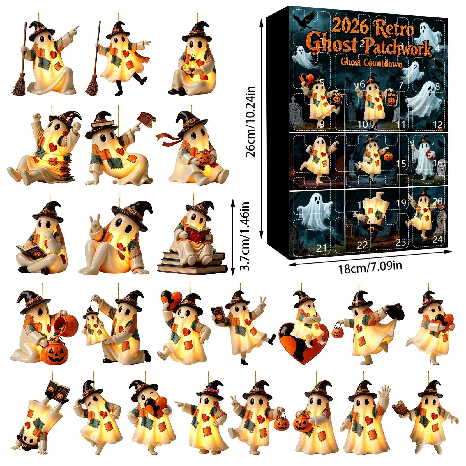Pendentif Halloween Lighting Retro Patch Ghost