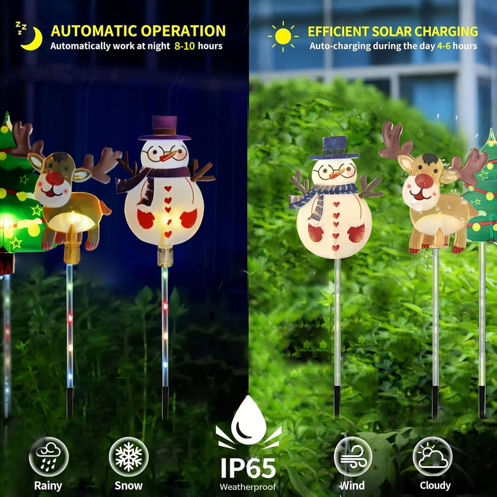 Luminaire de pelouse de Noël acrylique de l'atmosphère LED d'insertion au sol