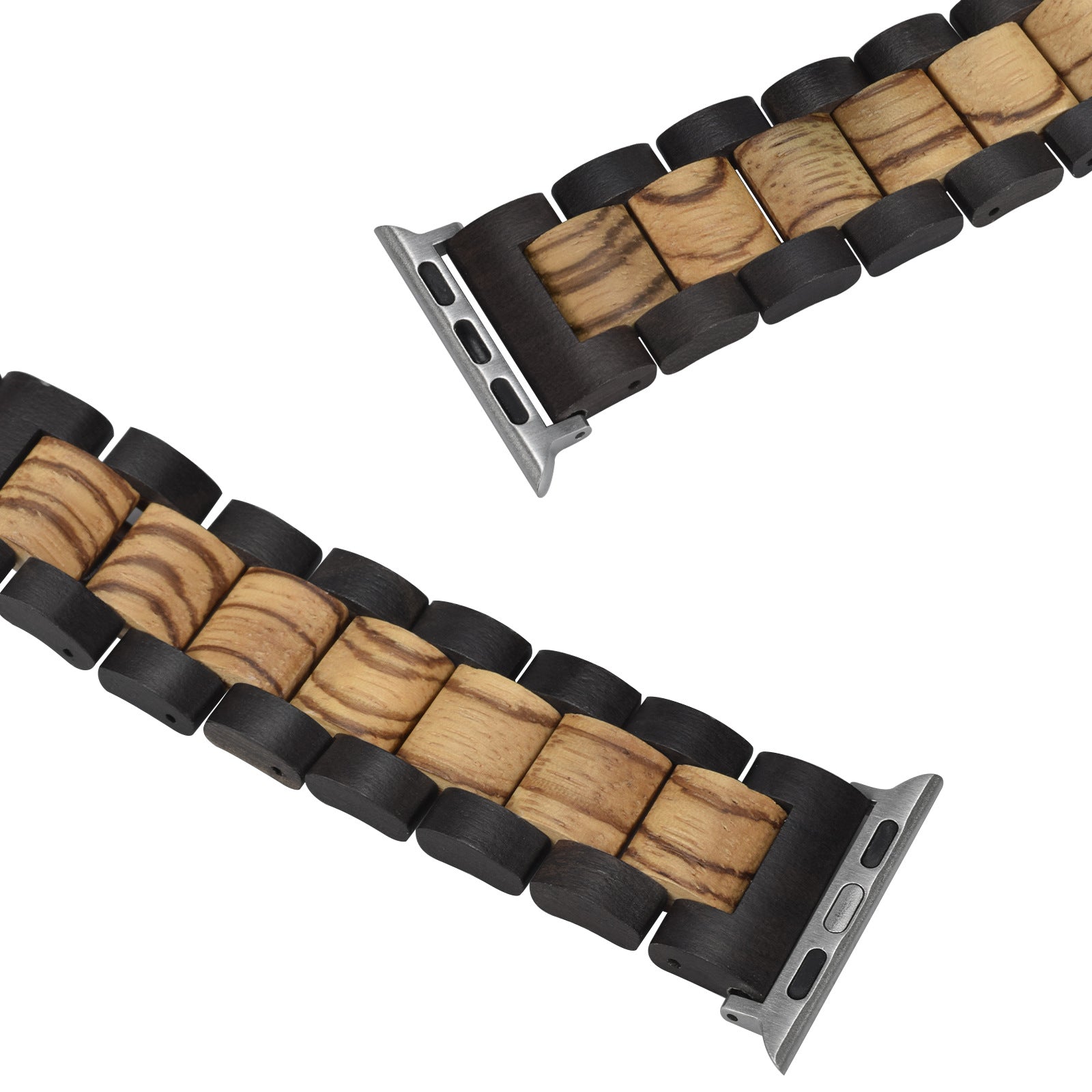 Bracelet de montre en bois massif à papillon