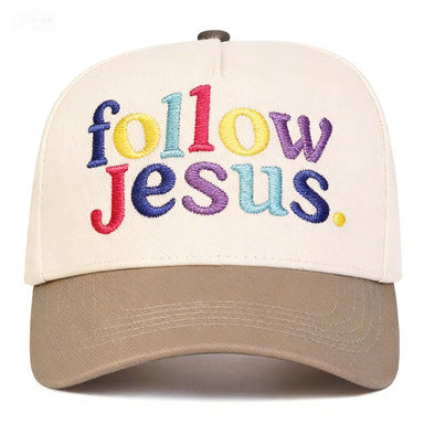 Brodé Couleur-bloc Baseball Cap Vintage-inspirationd
