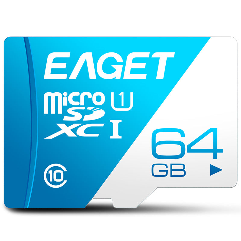 Carte micro SD EAGET T1 64GB 32GB 16GB Carte mémoire 128GB TF Classe10 UHS-I 80MB S Micro
