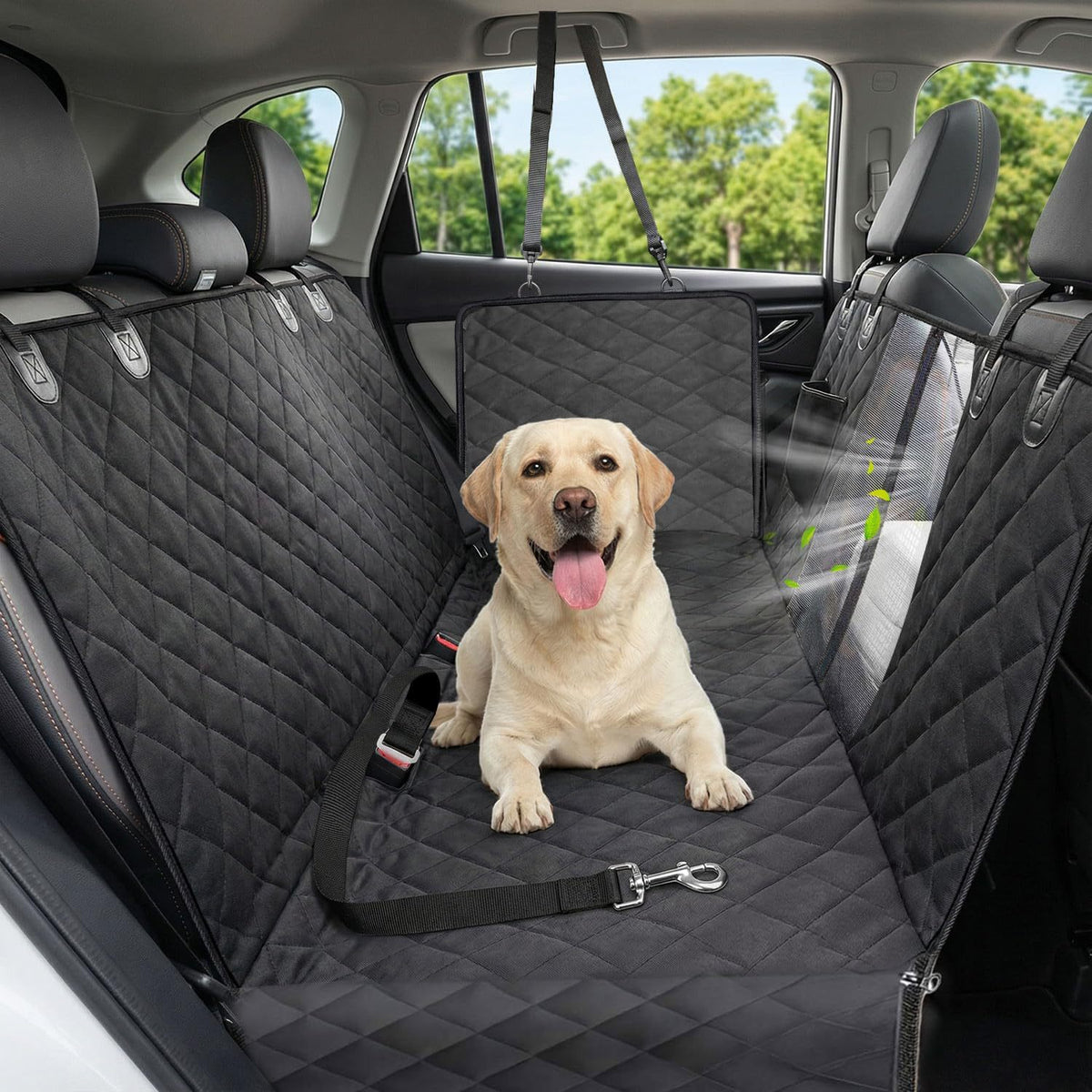 Black and Orange Colorway Dog Car Seat Cover