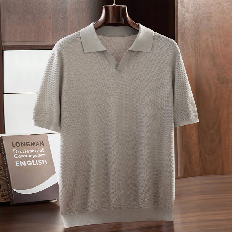 T-shirt casual Lapel pour hommes Top