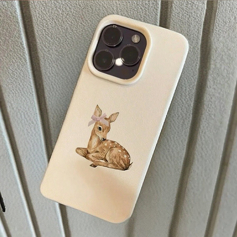 Cartoon créatif Deer modèle de peau boîtier de téléphone en silicone