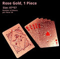 Cartes à jouer en plastique-54 pièces d'or rose-1 pièce