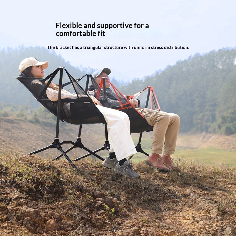 Chaise de pêche Rocking Aluminium Alliage Camping Rocking Chaise