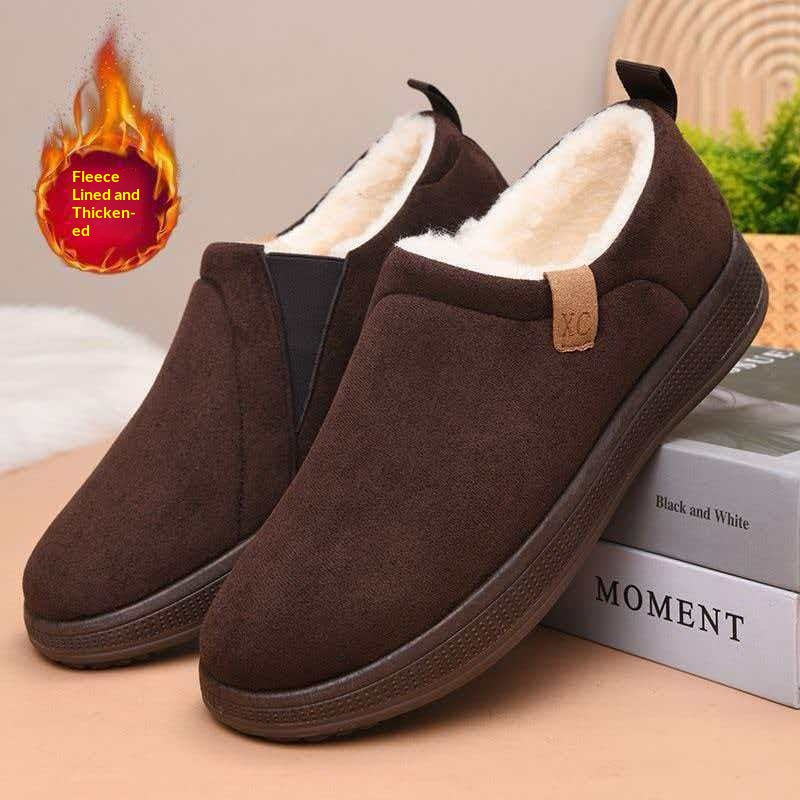 Bottes de neige d'hiver pour hommes avec doublure en polaire