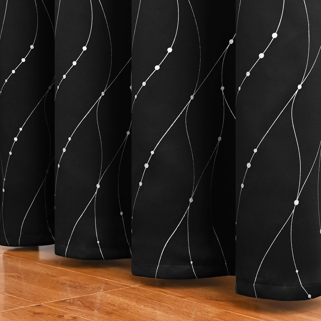 Moderne Minimalist Ameublement Rideaux décoratifs noir