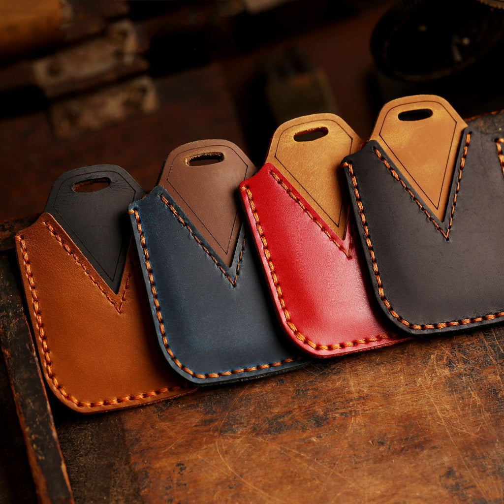 Coque de clé de voiture en cuir complet