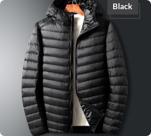 Manteau tendance à capuche rembourré blanc Duck Down Hommes