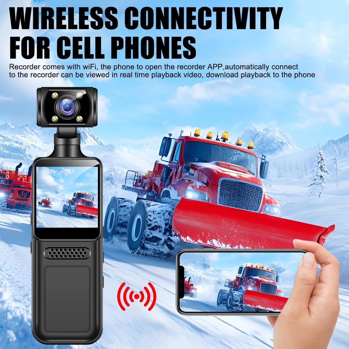 HD 4K Pocket Action Camera Rotation WiFi Vlog Caméscope Sports portables DV
