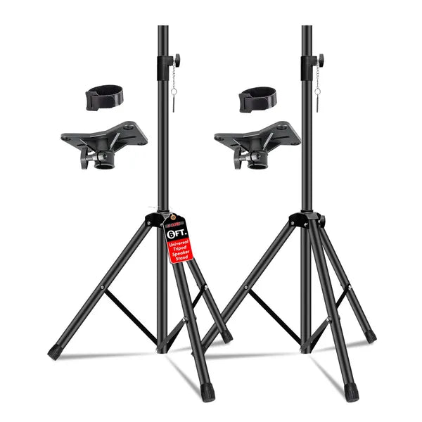 5 Core Speaker Stand Pair Hauteur réglable Universal PA DJ Tripod Studio Monitor Stands H
