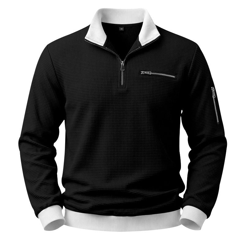 Hommes Relaxed-fit Casual Stand-collar Hoodie
