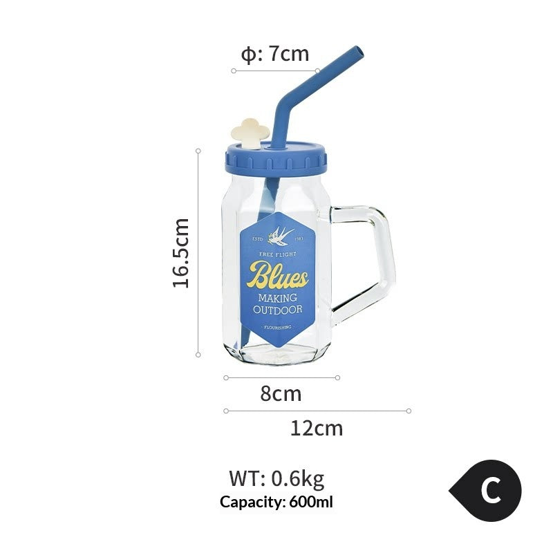 Bouteille d'eau en verre de haute apparence Grande capacité pour le bureau