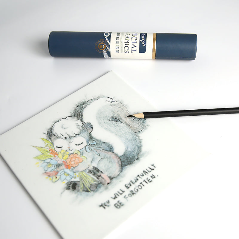 Poterie Sous-glaces Couleur Pencil Eau soluble Pencil Dessin Blanc