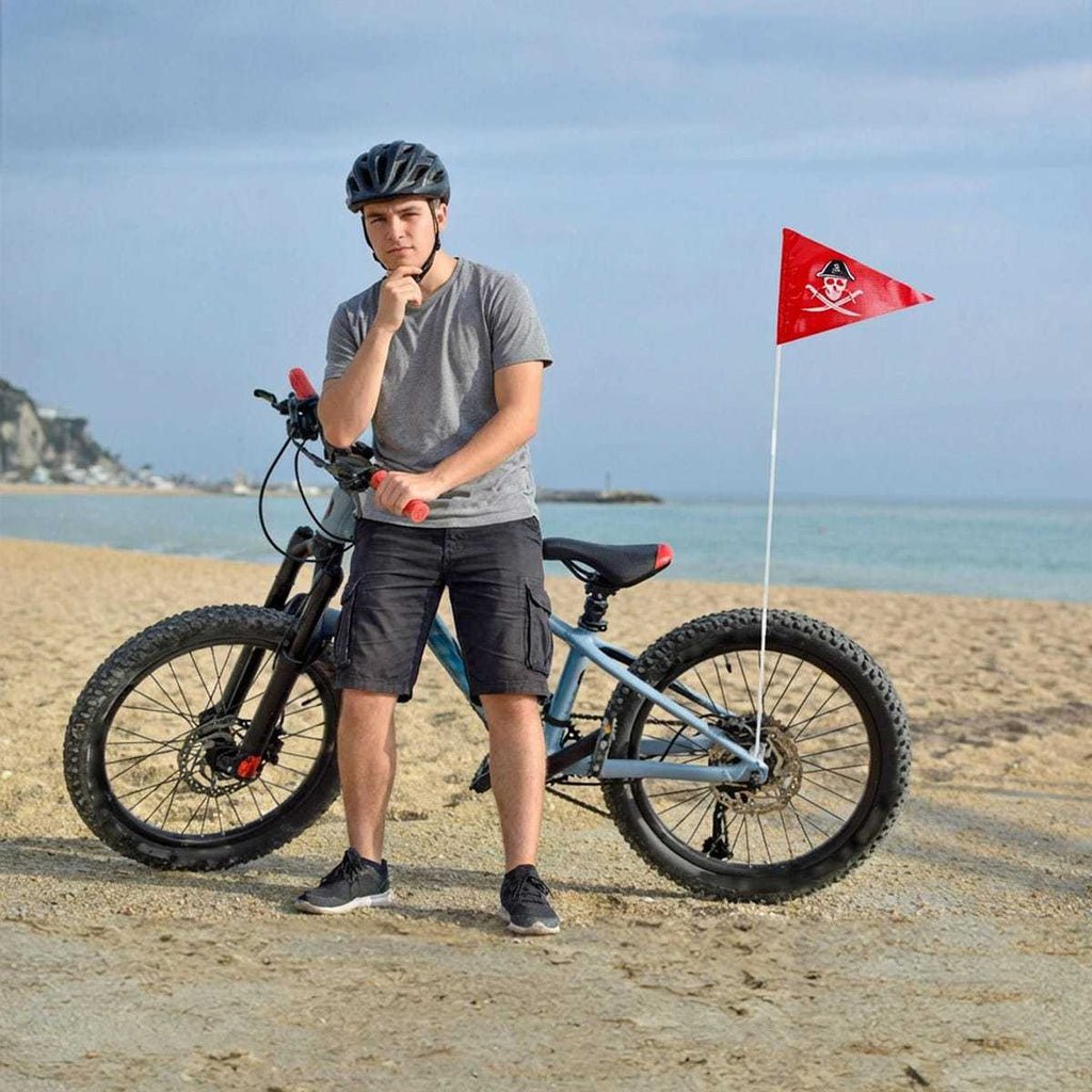 Set de drapeau réfléchissant de vélo – 2 modèles comprenant 5 pôles pour une meilleure visibilité pendant le cycle