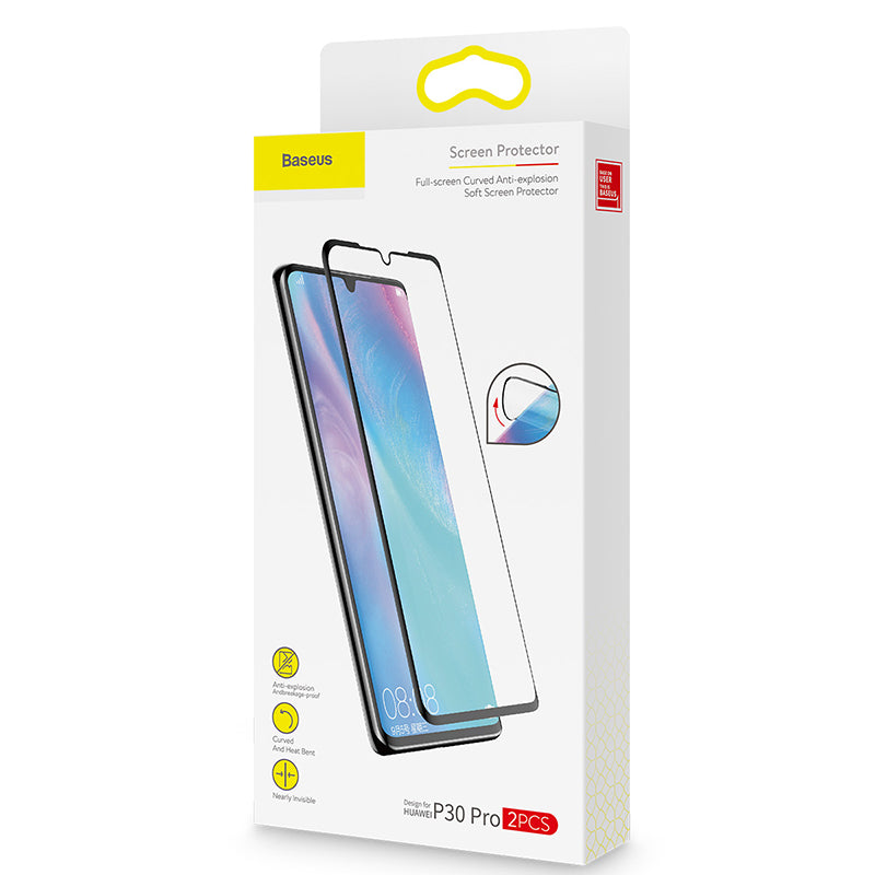 Full Screen Curved Anti Soft Film deux pièces pour P30 Pro Black