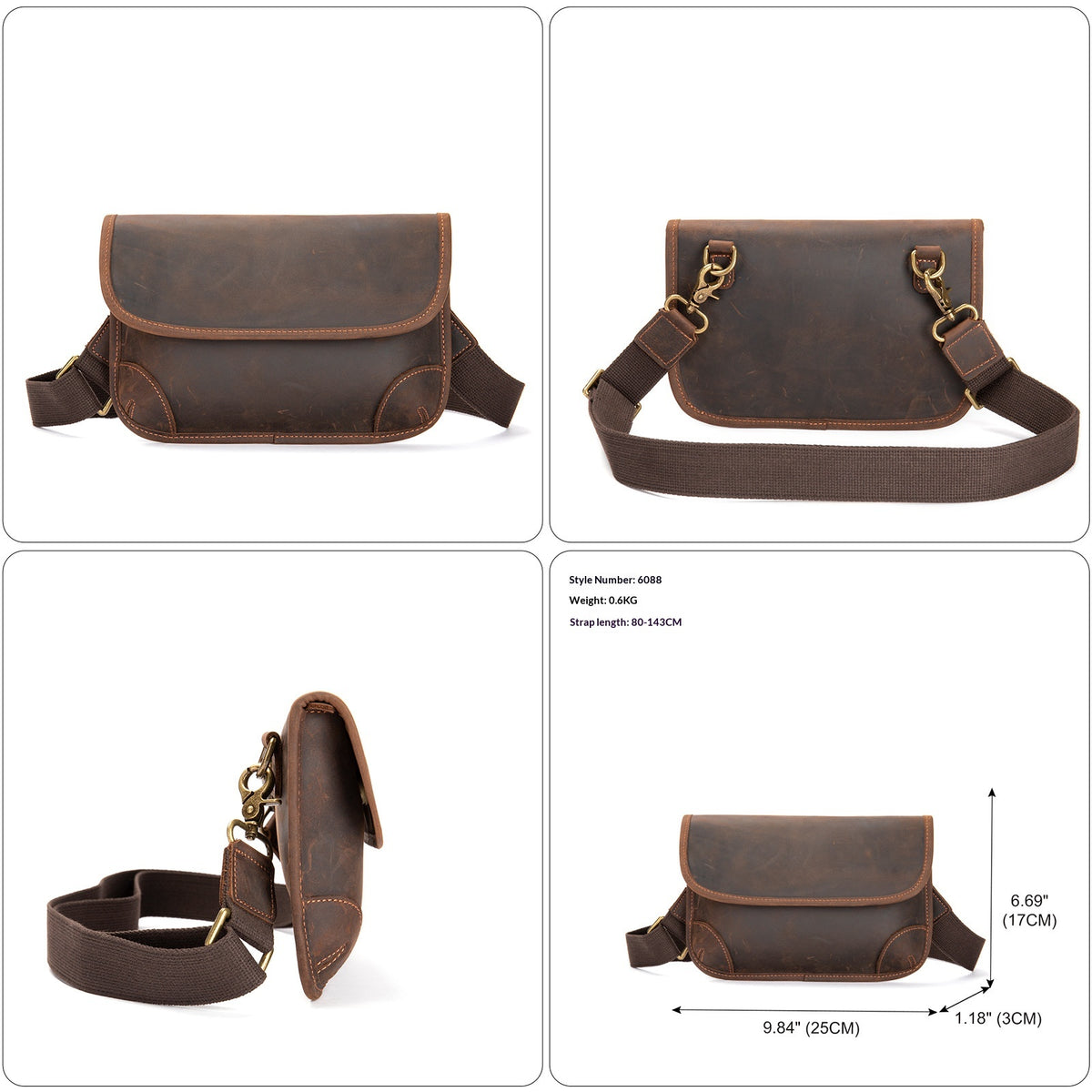 Sac de corps Cowhide haute capacité pour hommes haut de gamme