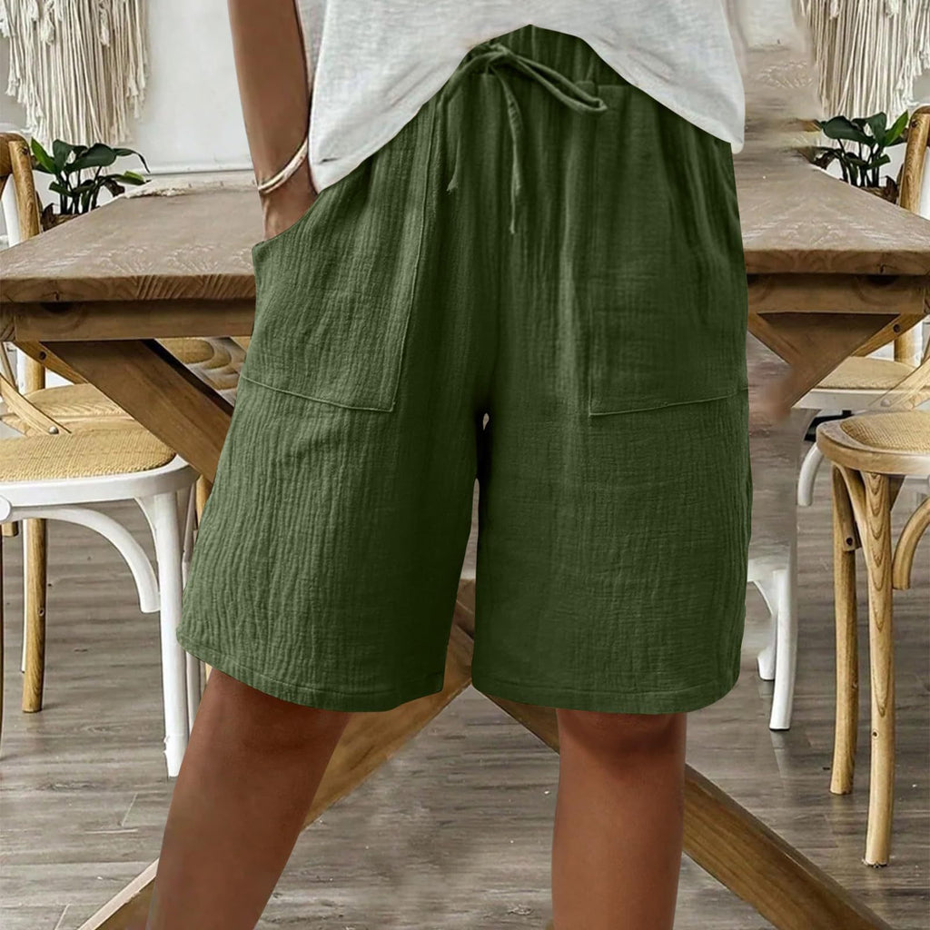 Short en coton lin