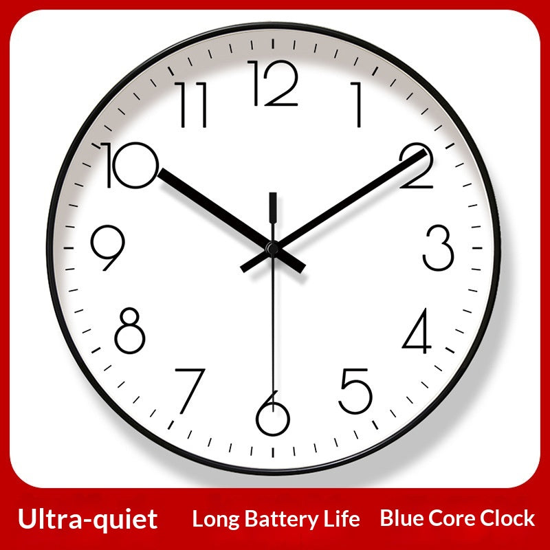 Horloge murale moderne à quartz numérique ultra-Quiet pour le salon