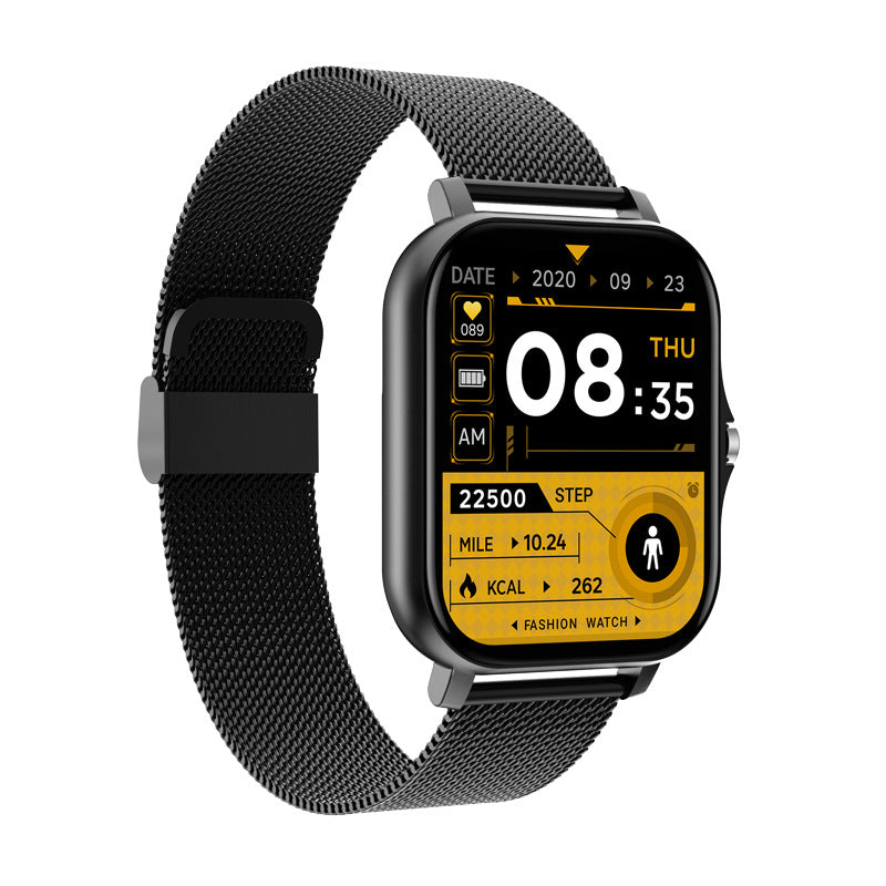 Y13 Smart Watch Pedomètre Surveillance de la fréquence cardiaque Appel compatible Bluetooth