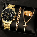 Montres d'affaires Tempérament pour hommes Ceinture d'acier cross