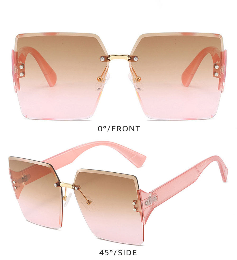 Femmes Lunettes de soleil carrées de surdimension