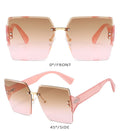Femmes Lunettes de soleil carrées de surdimension