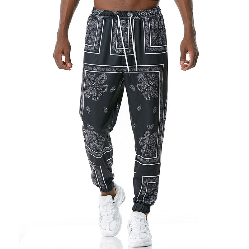Pantalons de jogging retro imprimés Pantalons à pantalons occasionnels