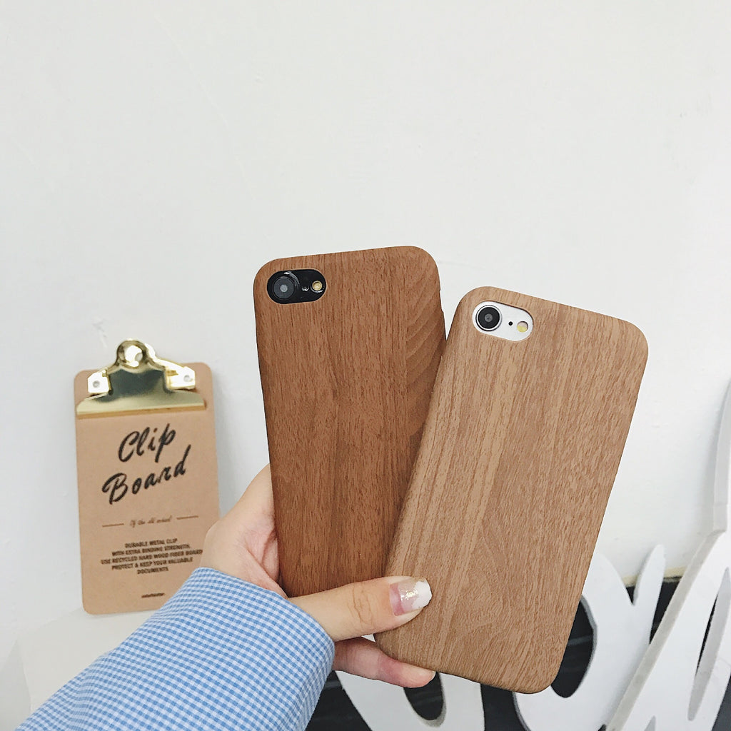Housse de combiné en bois avec revêtement en cuir souple ultra fin et combiné en bois c