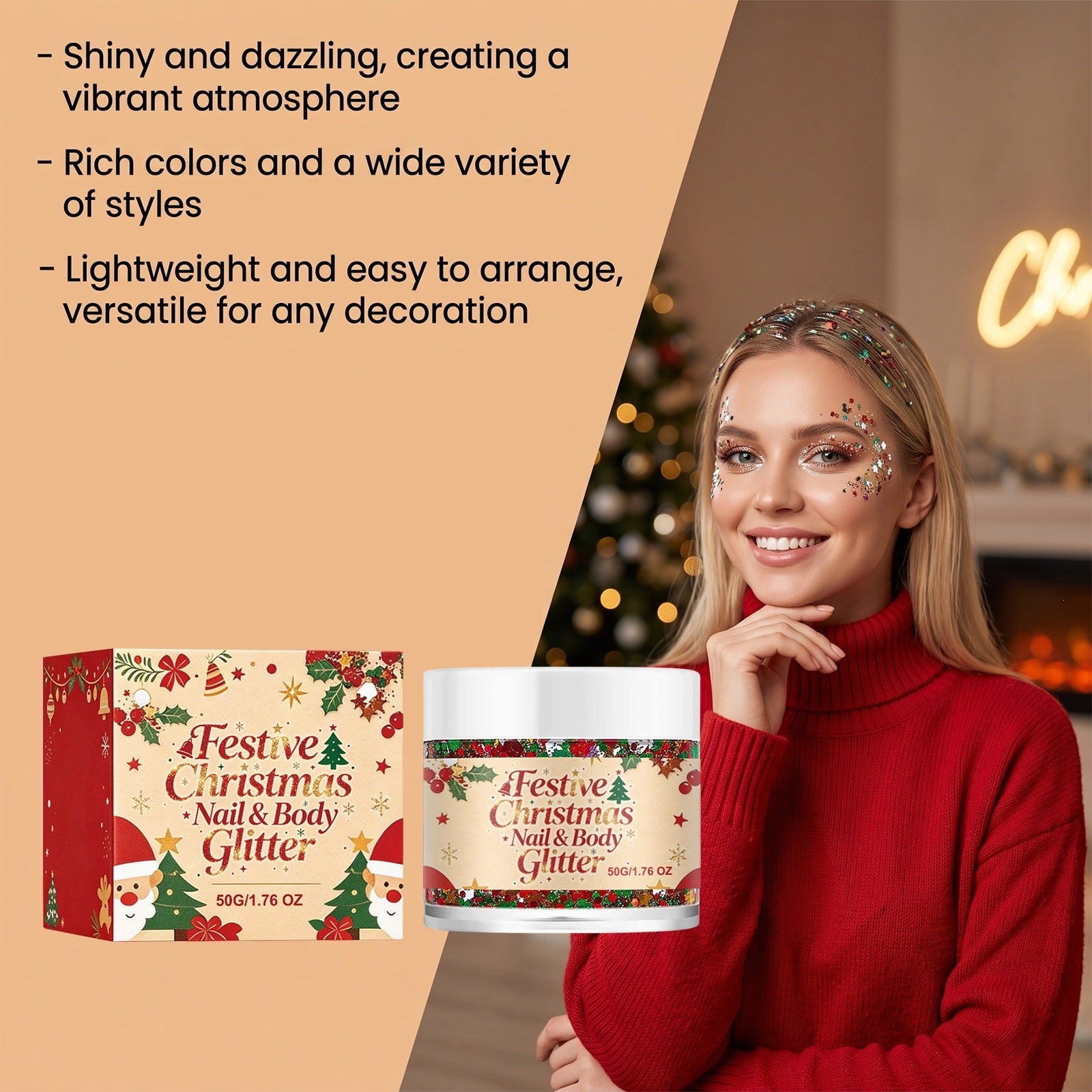 Gel de beauté de Noël Glitter