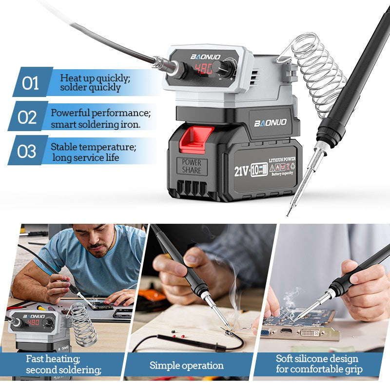 Pistolet à souder électrique Lithium-ion Soudage rapide Fer à souder