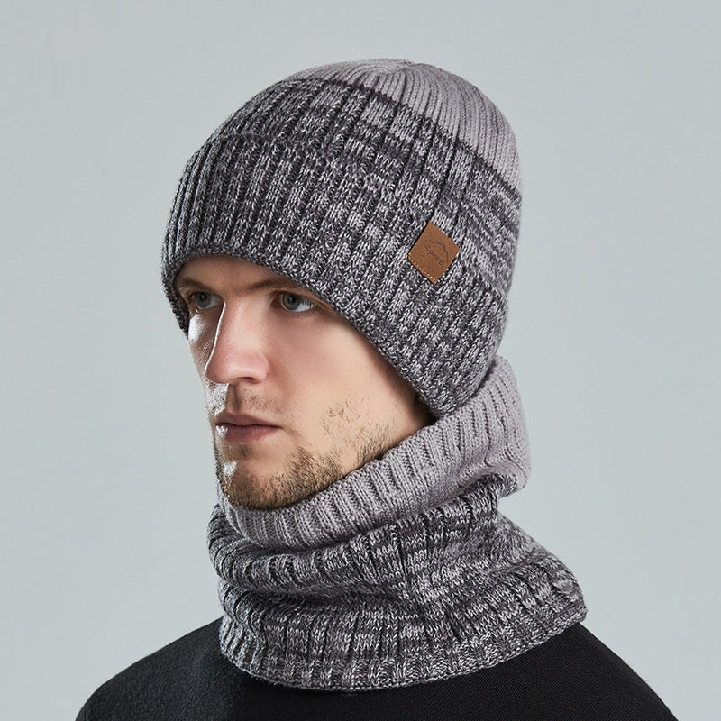 Chapeau chaud épais de cap en laine, doublé de polaire