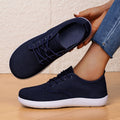 Chaussures Casual Solid Color Flyknit Breathable Large Toe Box