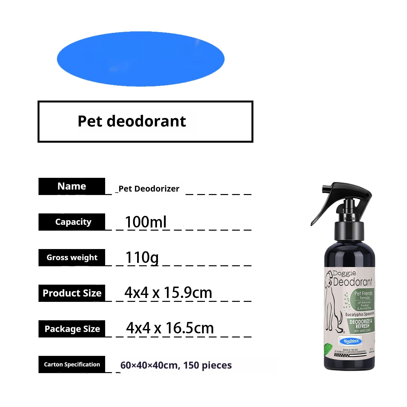 Spray puissant neutralisant l'odorat pour les animaux de compagnie spécialement conçu pour briser l'urine étourdie