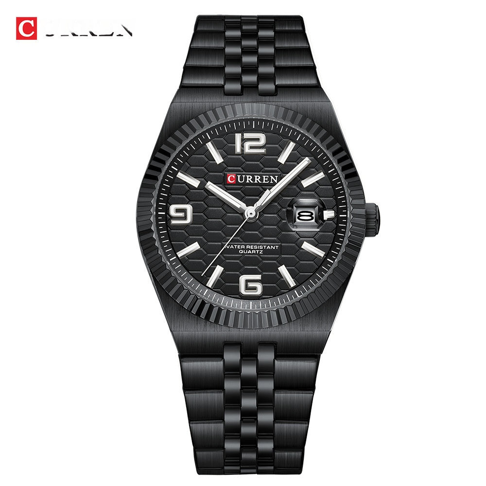 Men's business watch with a round dial