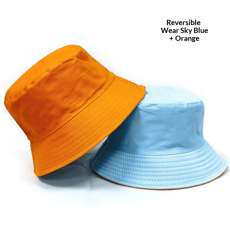 En stock Chapeau de pêcheur double face avec impression en option ou broderie