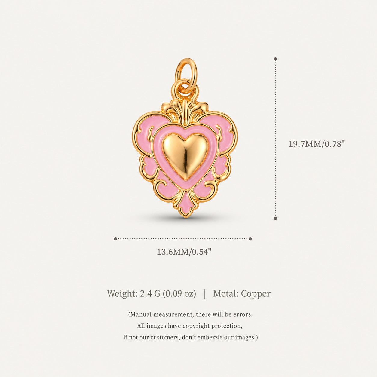 Pendentif coeur aimant Shell et accessoires Boweveryday