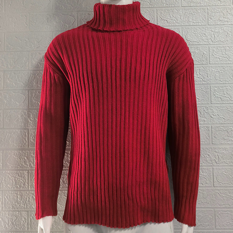 Tortue encolure homme couleur mince tricot haut automne et hiver commerce extérieur sweater mode