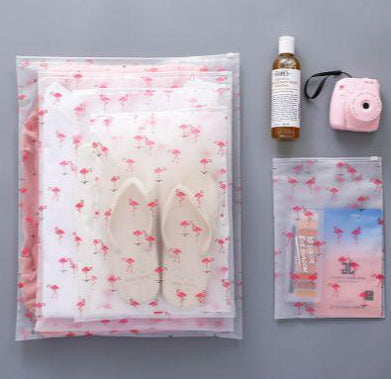 Sac auto-scellant en plastique-Flamingo modèle-PE-35*45cm-20 soie-1 pièce