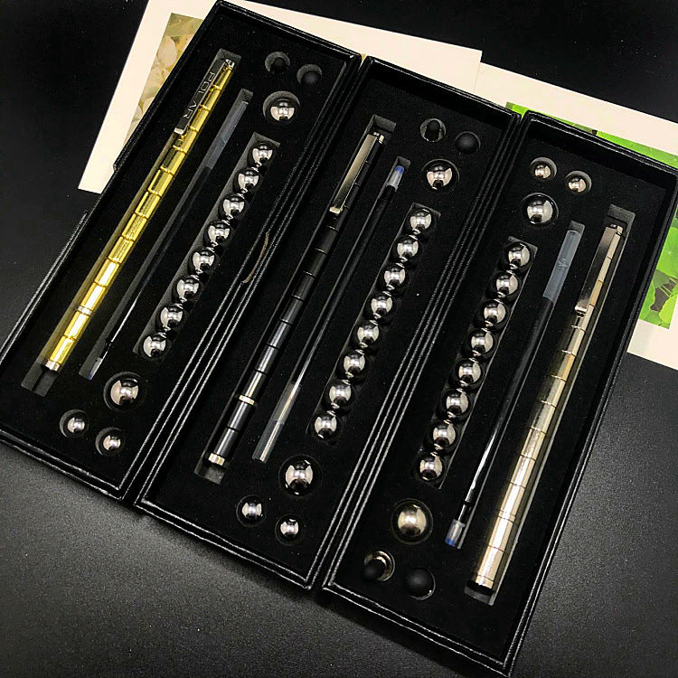 Stress Reducer Relief Toys Cadeau Boîte amusante en or noir Kits Fidget stylo polaire magnétique avec
