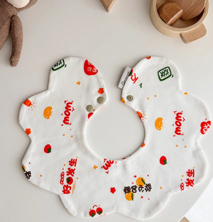 Super doux en coton peigné bébé tache de lait prévenir les pétales bib