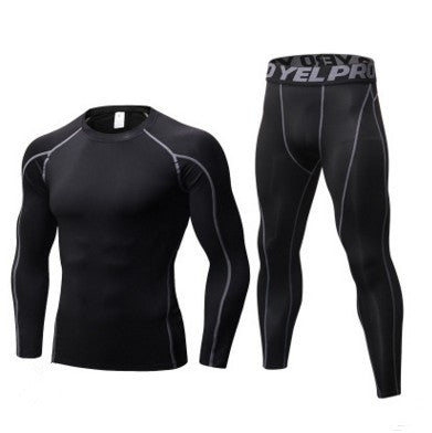 Entraînement de compression de course de forme pour hommes Tights manches longues pantalons de chemise Leggings S