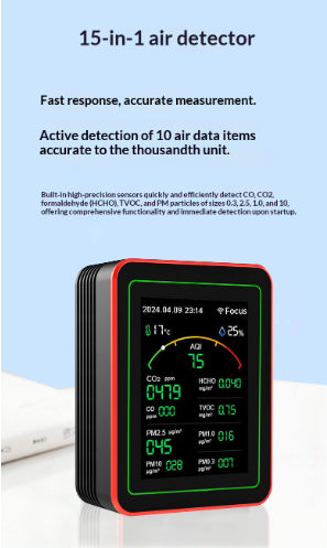 Portable air quality monitor that can detect carbon dioxide
