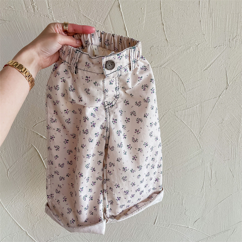 Pantalons en coton lavés d'automne