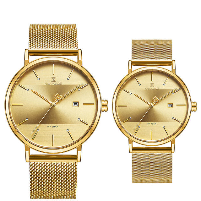 Casual Mode Unisexe montre couple Quartz montre