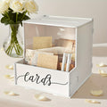 Elegant White PVC Rectangular Wedding Card Box With Lockable Lid  Durable Decorative Gift Box For Wedding Money, Favors, And Party Gifts Suitable For