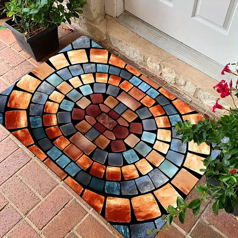 Effet visuel 3D Maison Ground Mat Salle de bain antidérapante