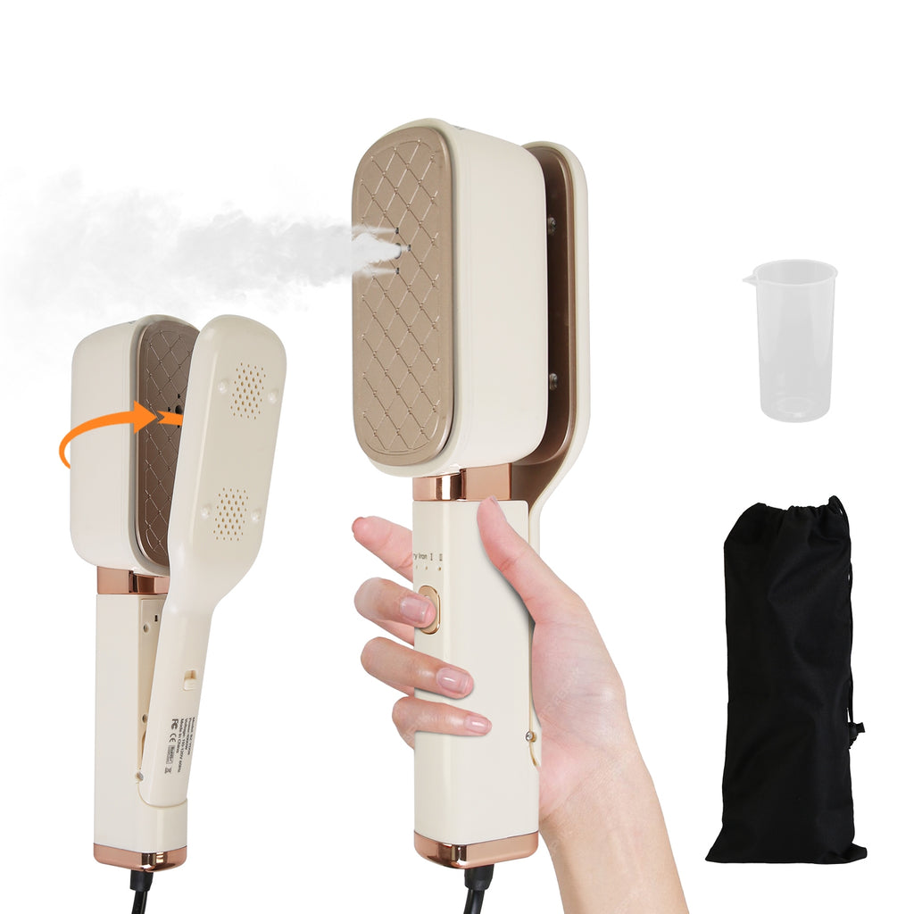 1Set Steam Iron Press 3 In 1 Voyage Steamer pour vêtements avec tête de 180 degrés portable